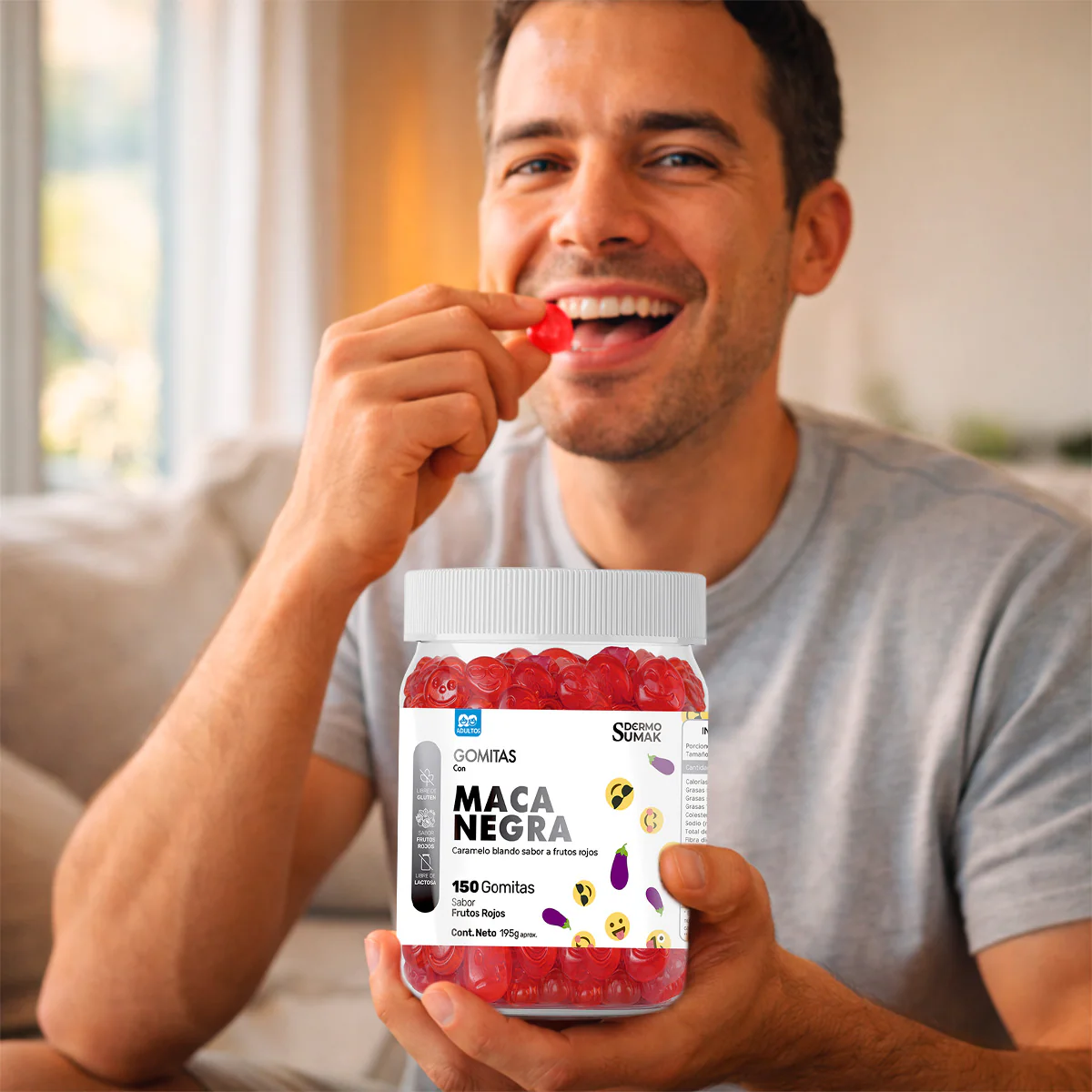 GOMITAS MACA NEGRA - ADULTO 150 GOMITAS - DERMO SUMAK - Image 6