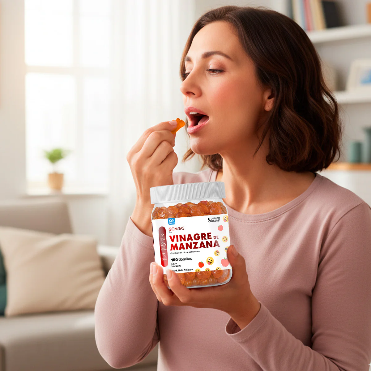GOMITAS VINAGRE DE MANZANA - ADULTO 150 GOMITAS - DERMO SUMAK - Image 7